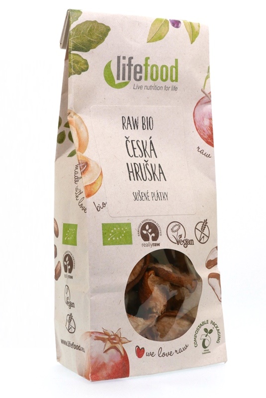 Hruška česká sušená 60g RAW, BIO
