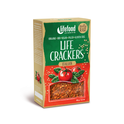 Life crackers italské 90g RAW, BIO 