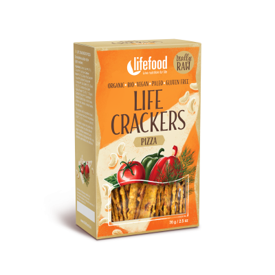 Life crackers Pizza 70g RAW, BIO