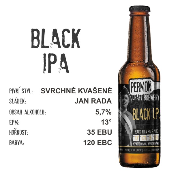 Black I.P.A. 13° 0,5l sklo
