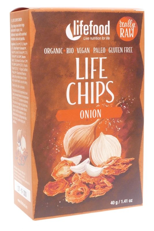 Life chips cibulové 40g RAW, BIO
