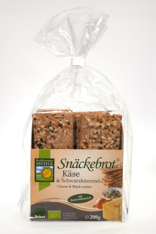 Snackebrot sýrový 200g BIO