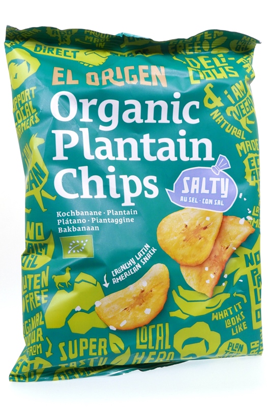 Chips z banánů Plantain 80g BIO