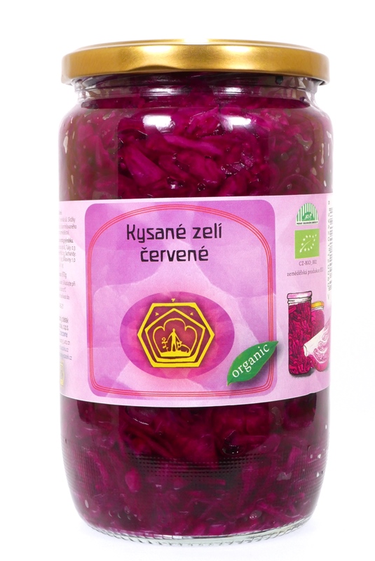 Zelí červené kysané 660g BIO