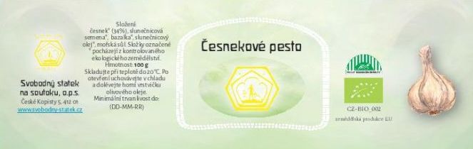 Pesto česnekové s bazalkou 120g BIO