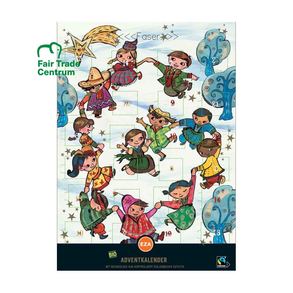 Adventní kalendář 24x3,125g BIO, FAIR