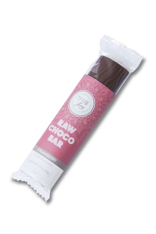 Choco Bar s jahodovou náplní 30g BIO, RAW